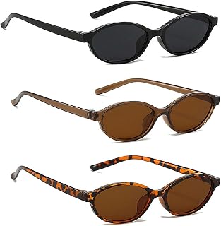 articulo Gafas de sol para mujer, ovaladas, retro, ligeras, de policarbonato, protección UV400