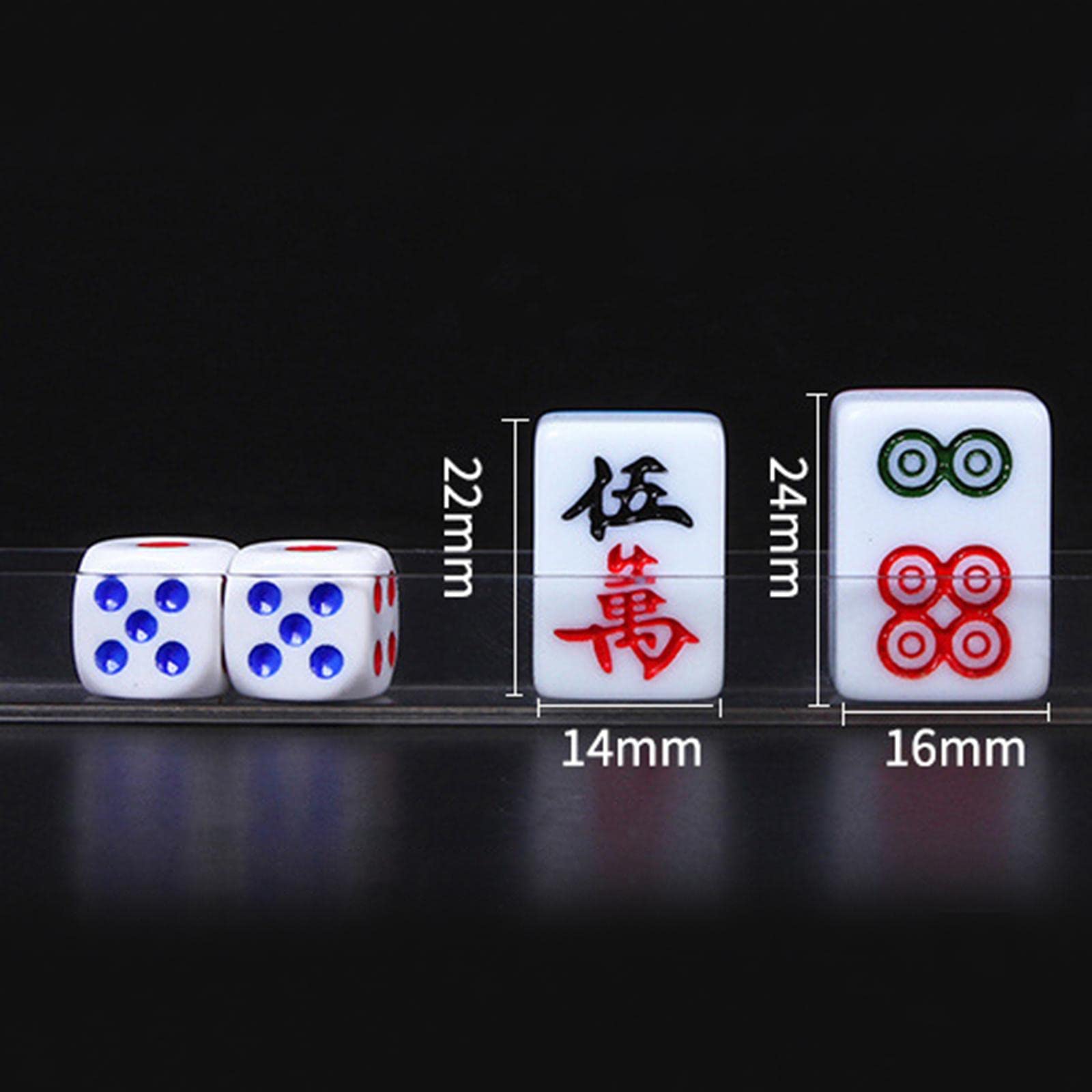 Chinesisches Mahjong Spielset – Freizeitspiel für Gehirnaktivitäten mit Praktischer Reisetasche für Familienfeiern Und Erwachsene, GELB