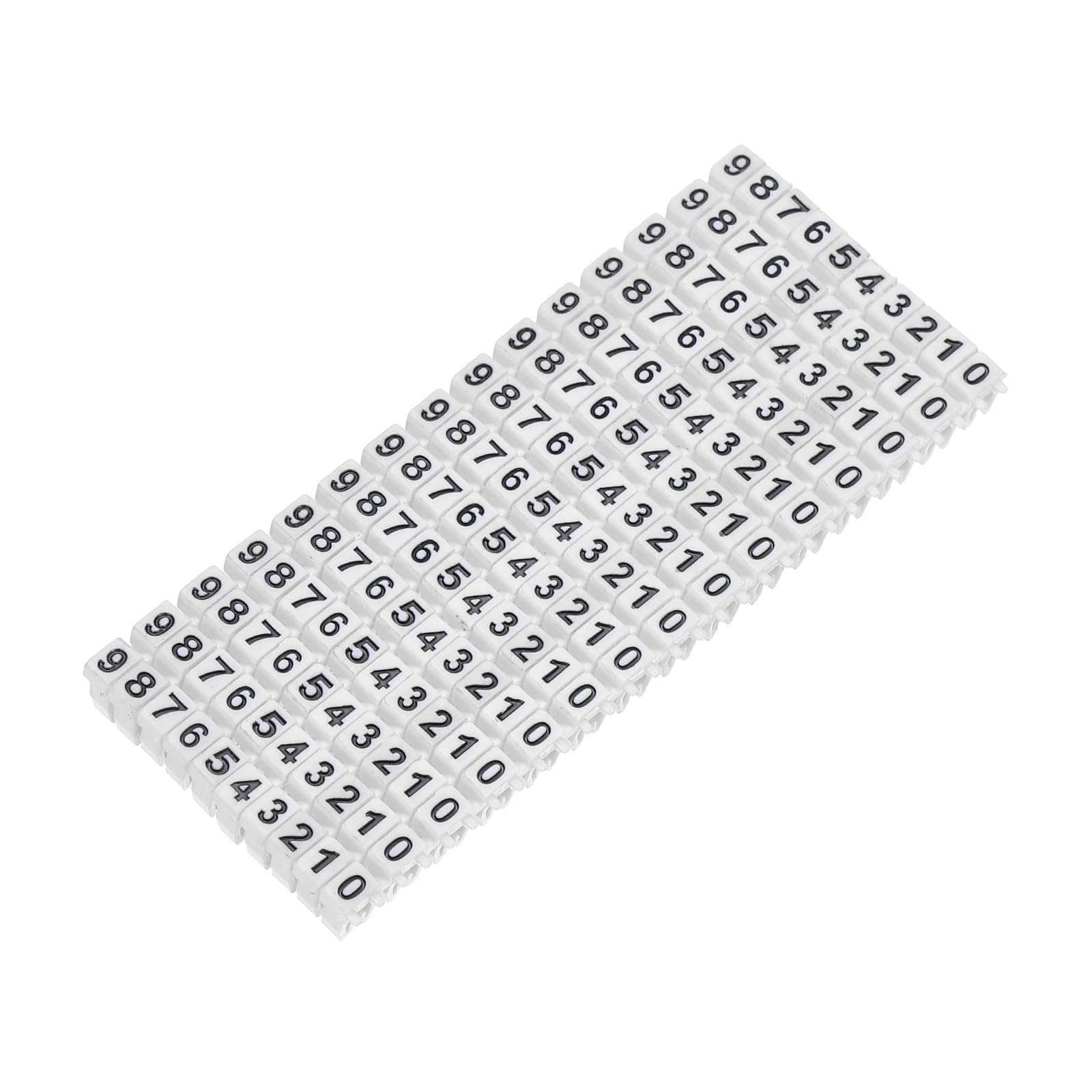 sourcing map 150Pcs Wire Label, 0-9 Digital Cable Labels Tags M-0 Type, White