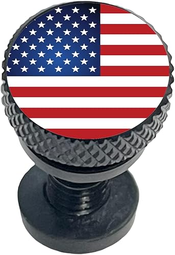 Perno de asiento trasero de aluminio moleteado con bandera estadounidense 14-20 para Harley Davidson 1996-2023+. Hecho a medida en los Estados