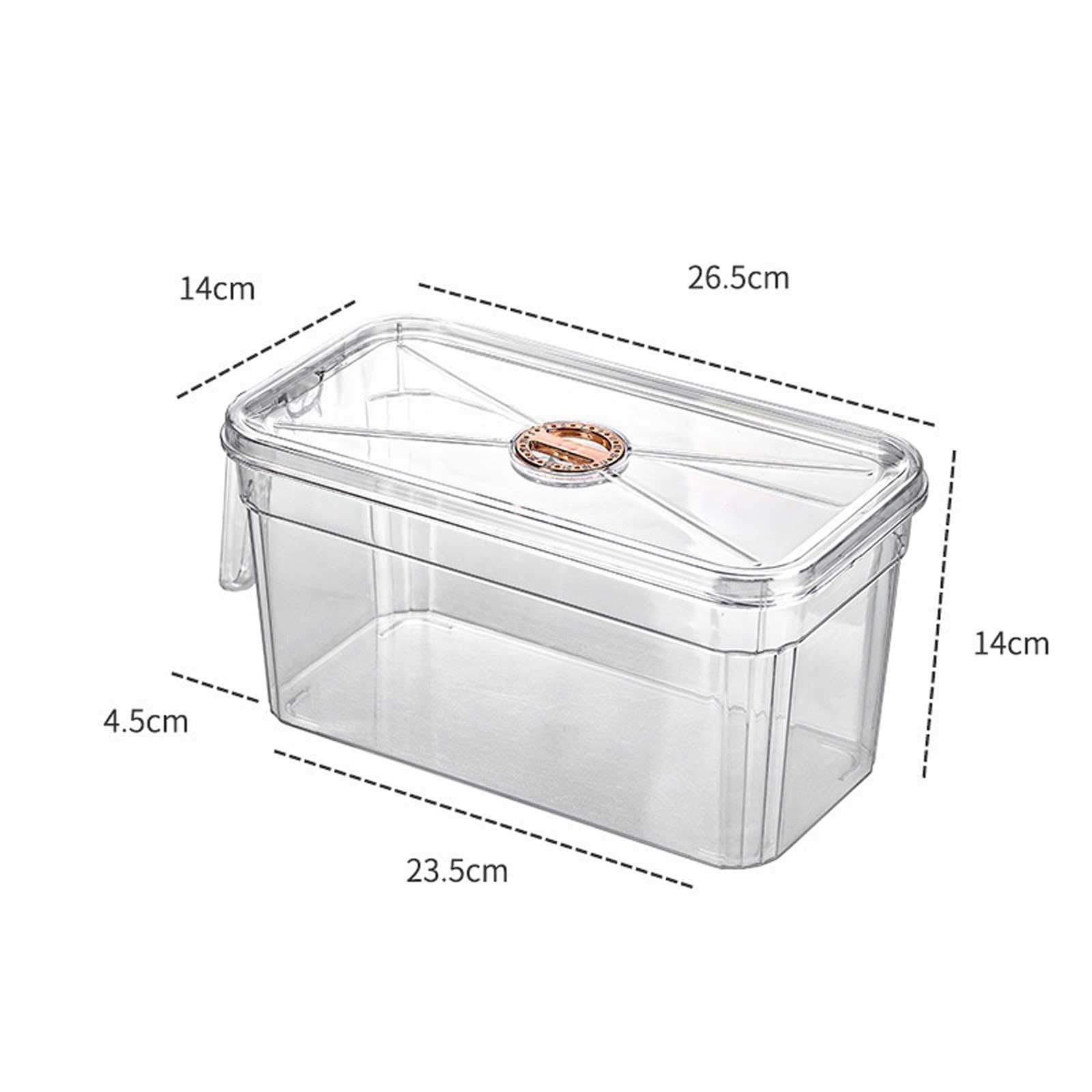 Aquarium Aquarium rectangulaire Transparent en Acrylique avec Couvercle Décoration d'intérieur Petit Aquarium Transparent Organisateur de Salle de Bain Bocal ​Poisson