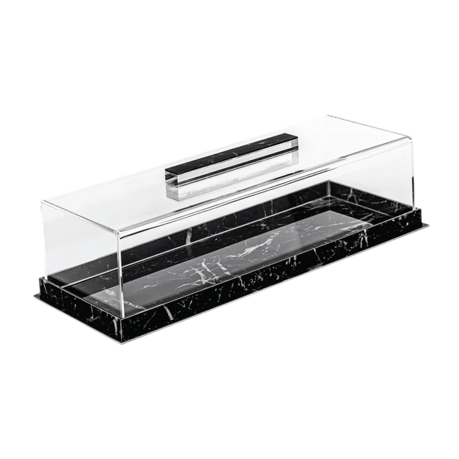Colcolo Vitrina expositora para repostería de panadería con Tapa Transparente, Soporte para Tartas, Soporte para Tartas para Baby Shower, Fiestas, cumpleaños, Negro