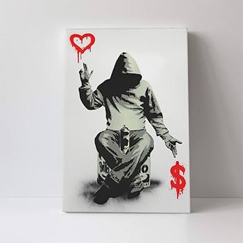 Amazon.co.jp: アートフレーム ポスター Banksy バンクシー 愛と