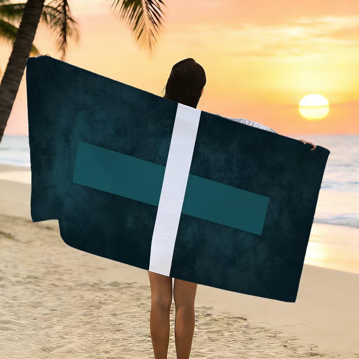 Strandtuch Mikrofaser Handtücher Groß 90x200cm 2er Set, Schnelltrocknend Saunahandtuch Fitness Handtuch Einfach, Saugfähig Badetuch Sporthandtuch, Sandfrei Strandtuch XXL, Geschenke für Frauen -4342