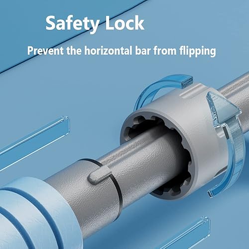 Miniatura 6 de Barra de dominadas para marco de puerta, barra horizontal de fitness para niños, adolescentes y adultos, segura y estableajustablecarga 551.2 lbs