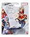 Hot Wheels Disney 100 Marvel Character Cars, Captain America and Captain Marvel, Bundle of 2 Collectible Die-Cast Vehicles