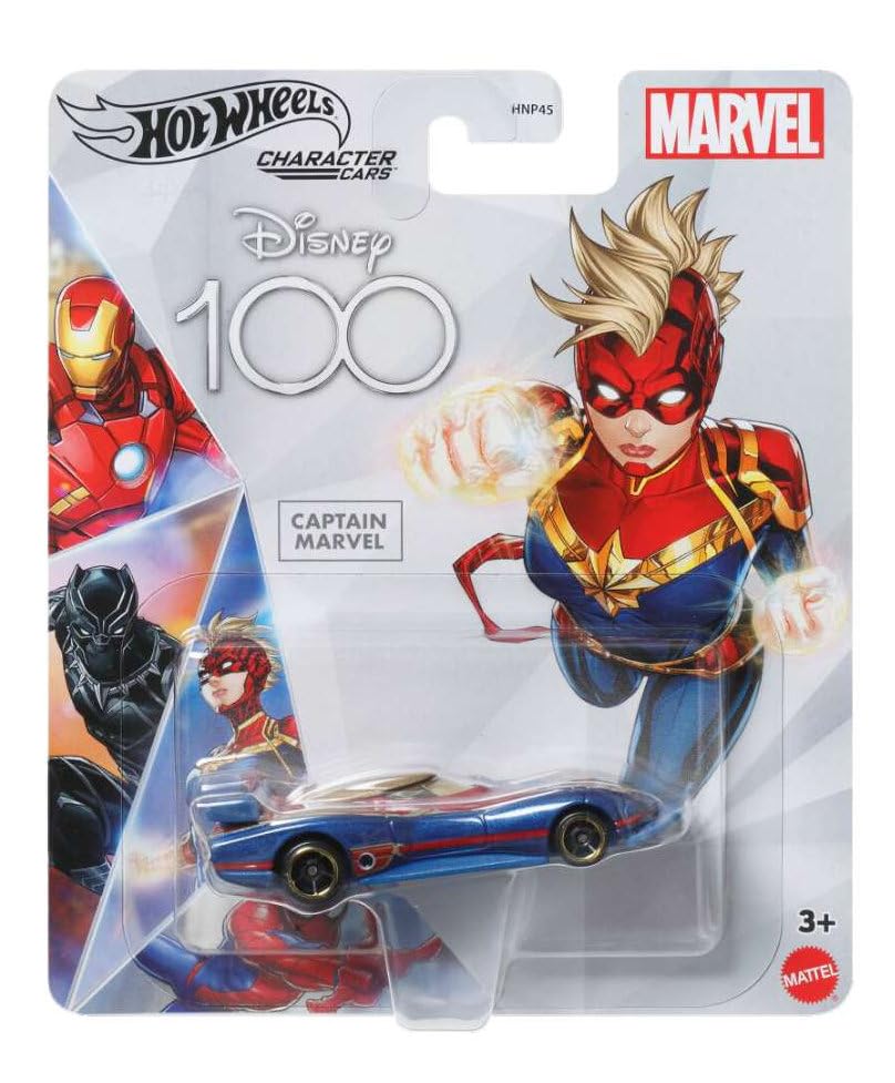 Amazon.com: Hot Wheels Disney 100 Marvel Character Cars, Captain