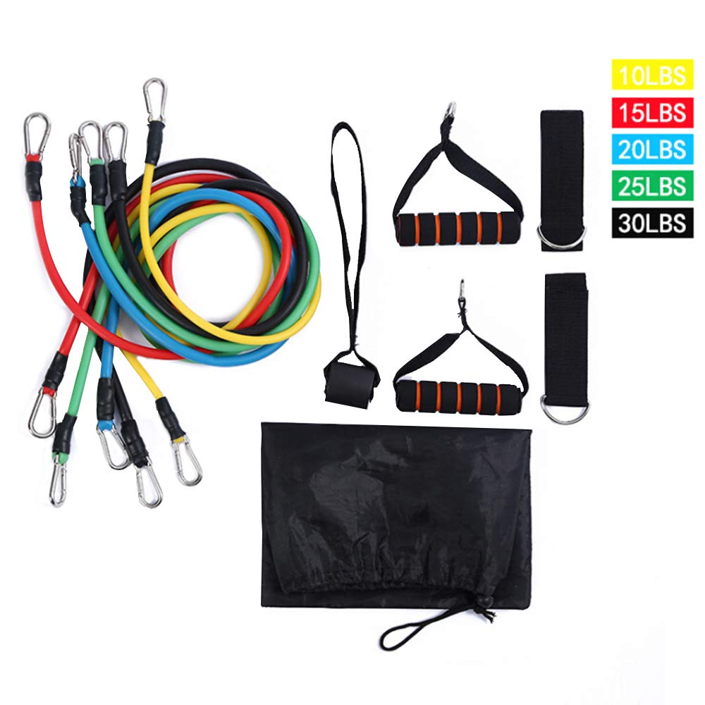 RUITAI 11pcs/Set Pull Rope Fitness Exercises Resistance Bands Tubes Pedal Exerciser Body Training Workout Yoga Loop Tube