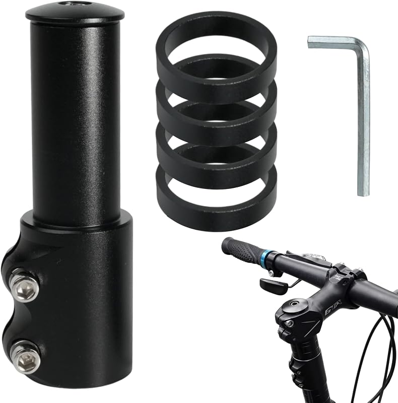 Rehausse Potence VTT pour rehausse Guidon VTT 28,6 Alliage d Aluminium,rehausse Guidon Velo Réglable avec Rallonge de Tige pour Vélo de Route VTT BMX,rehausseur Guidon VTT for Pivot 28,6 mm