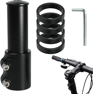 Elevador Manillar Bicicleta Ajustable en Aleación de Aluminio Elevador de Manillar con Juntas para 28,6 mm Adaptador de Extensor de Manillar para Bicicleta de Montaña Carretera MTB