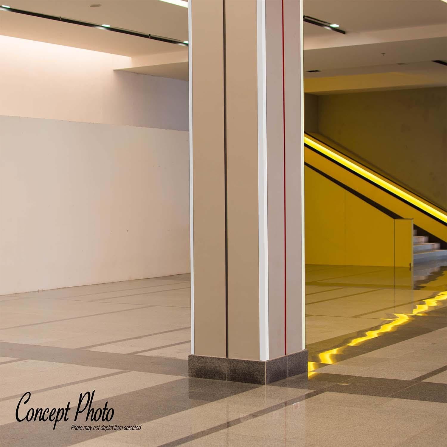 Outwater White 2" X 2" Styrene Angle with Adhesive on Both Sides, 4FT, Wall Edge Protector