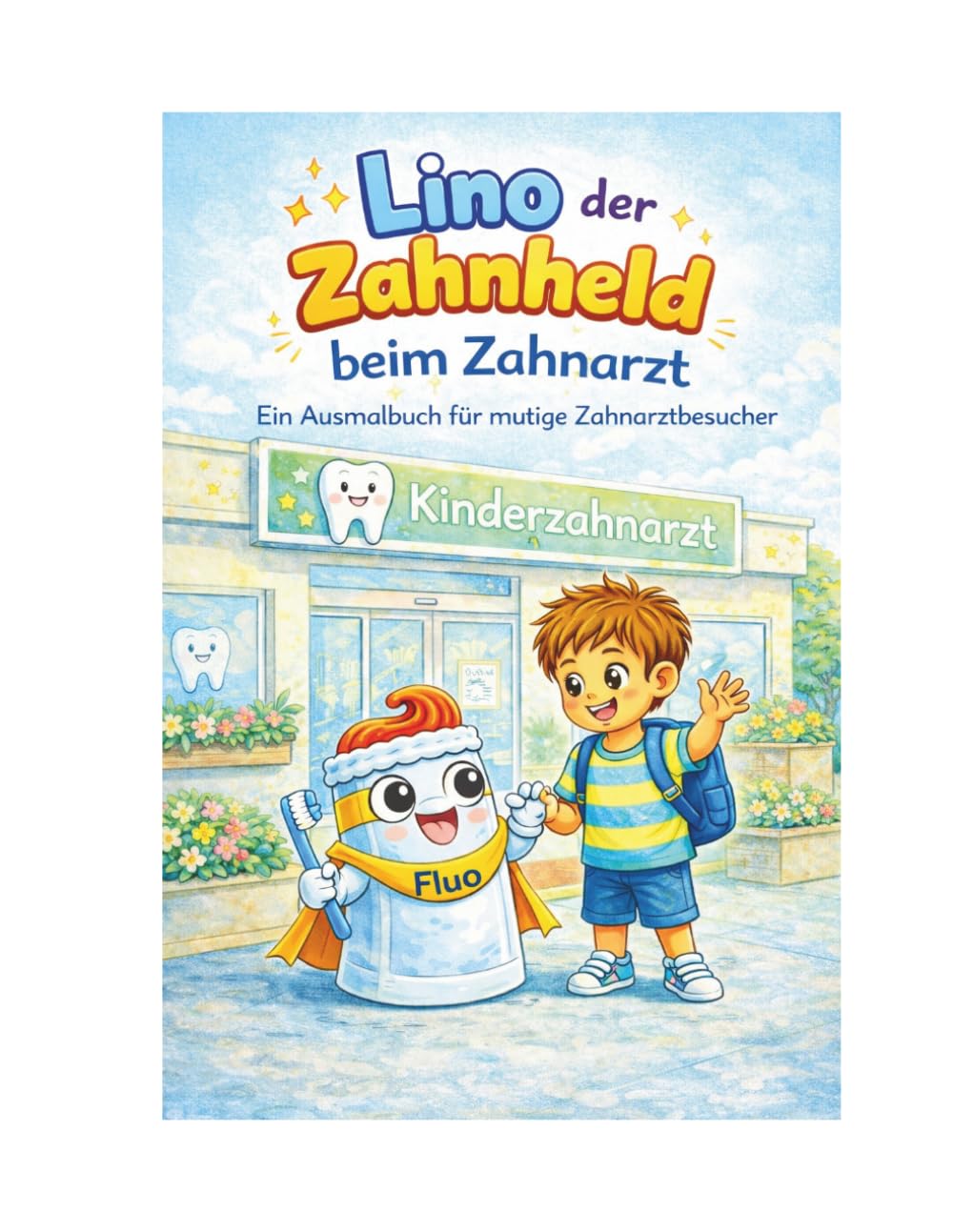 Lino der Zahnheld beim Zahnarzt: Ein Ausmalbuch für mutige Zahnarztbesucher