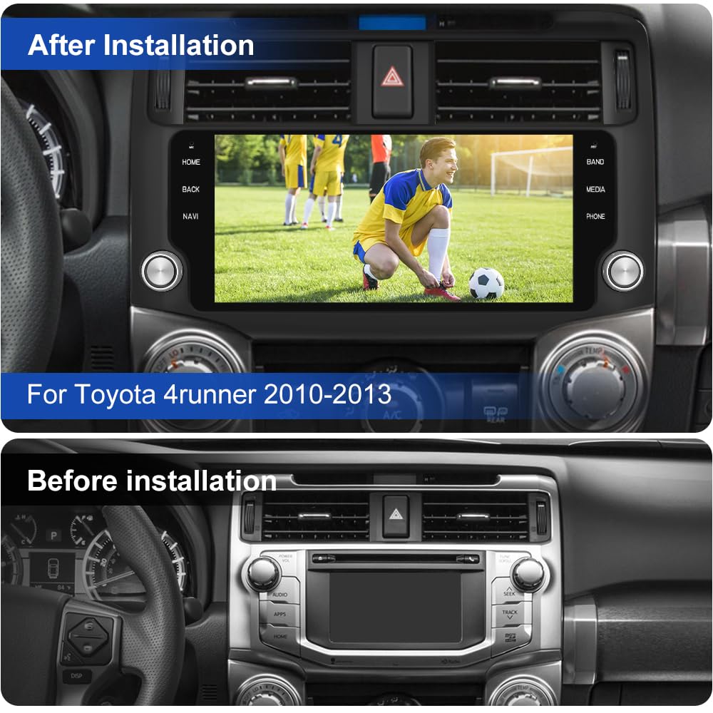 Android 13 Car Stereo for Toyota 4Runner 2014-2019 with Wireless CarPlay Android Auto,10.33 inch Touch Screen Bluetooth GPS WiFi DSP 2G RAM 32G ROM Black Head Unit