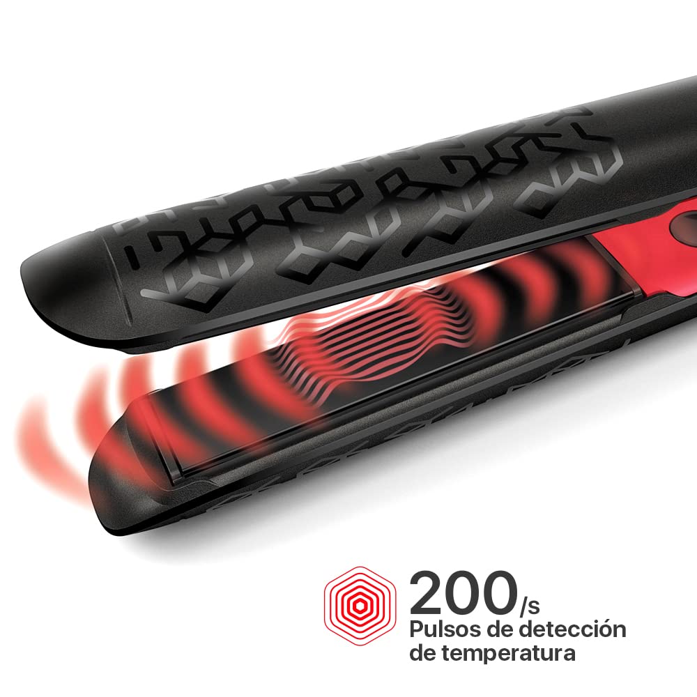 Valera, Swiss'X Pulsecare 101.20/I, Plancha Profesional para Pelo Rizado y Liso, con Ionizador, Calentamiento Rápido, Control Electrónico de Temperatura, 3m de Cable, 120°C-230°C, Swiss Made
