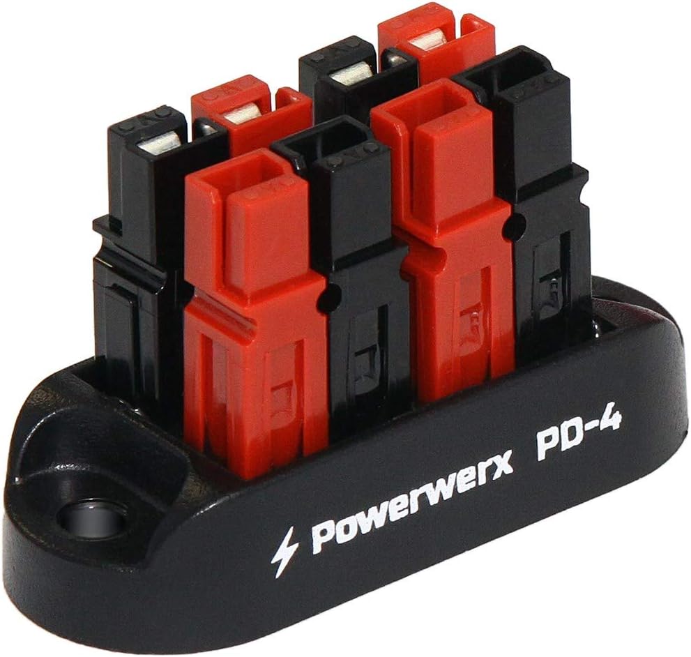Powerwerx PD-4 Power Distribution Block Splitter with 4 Positions for 15/30/45A Anderson Power Powerpole Connectors