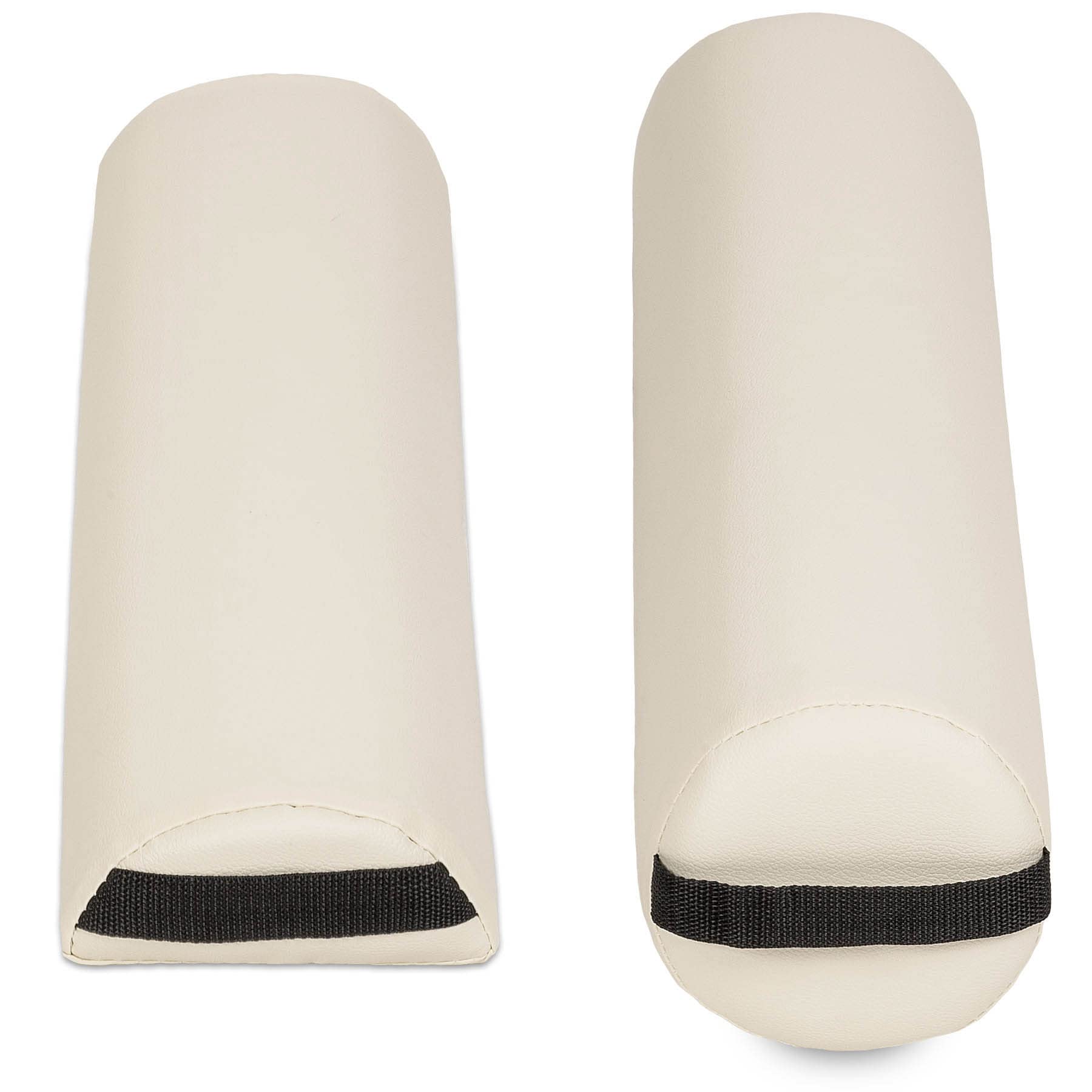 tectake® Lagerungsrollen 2er Set Massageliegen Zubehör Vollrolle Halbrolle Nackenrolle mit Bezug beige