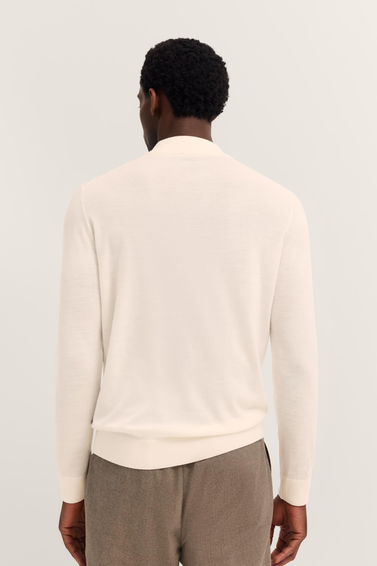 bugatti Herren Rollkragen Pullover 7700-85580D | Regular Fit Merino-Wolle-Seide-Mix Stehkragen luxuriös weich warm