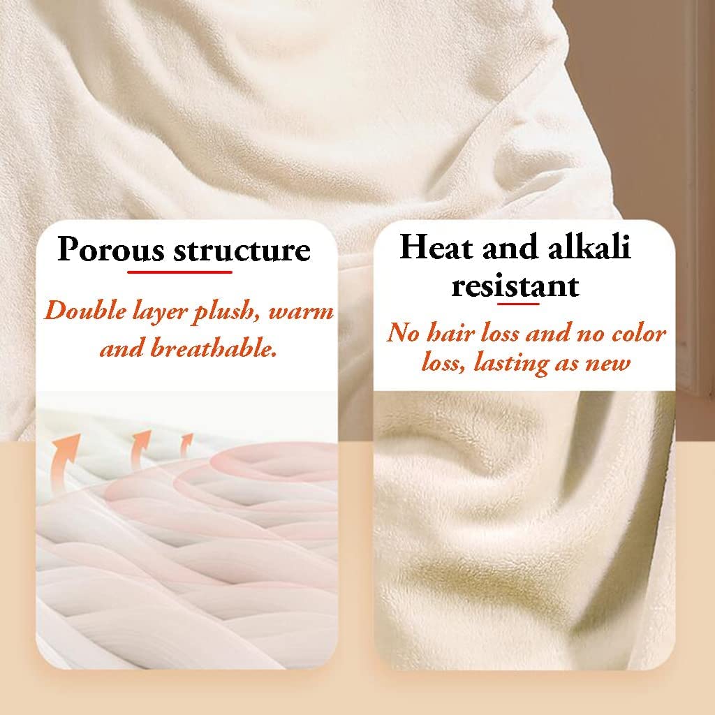 DAPERCI Manta eléctrica con 3 Niveles de calefacción 4 H Manta calentada con Apagado automático para sofá Cozy Soft Fleece Mantas eléctricas Manta calentada