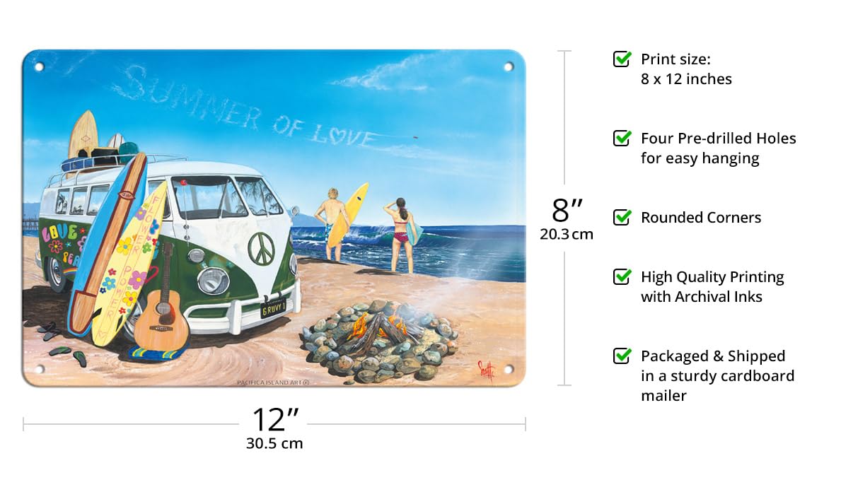 Amazon.com: Pacifica Island Art Summer of Love - Classic VW Van