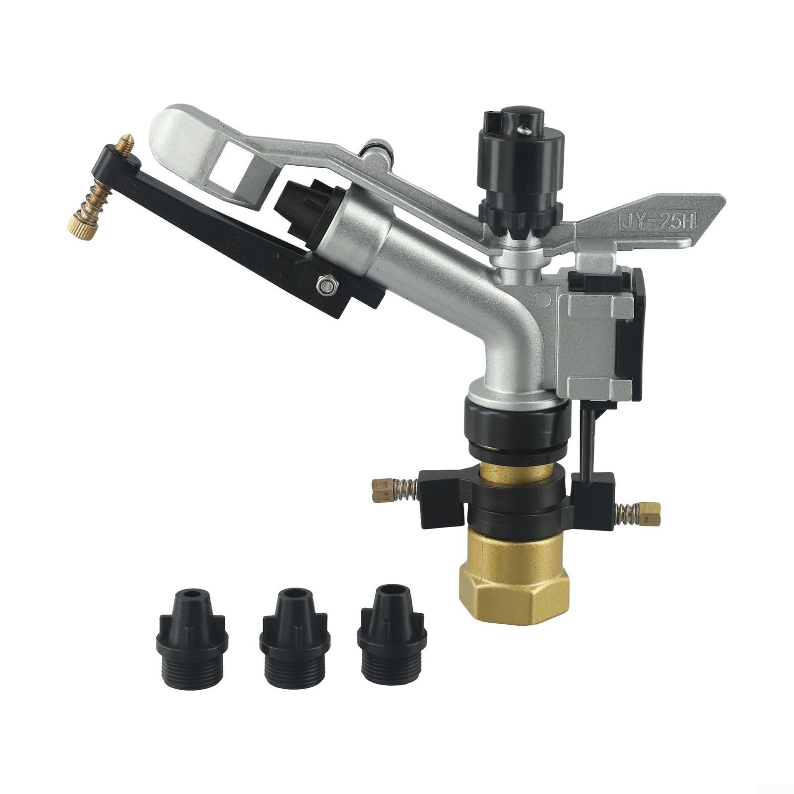 Farm Irrigation Sprinkler, Agricultural Sprinkler Head With Aluminum Body, User Friendly For 360 Degree Adjustable Irrigation Sprinklers For Agriculture Farms With Complete Nozzle Kit