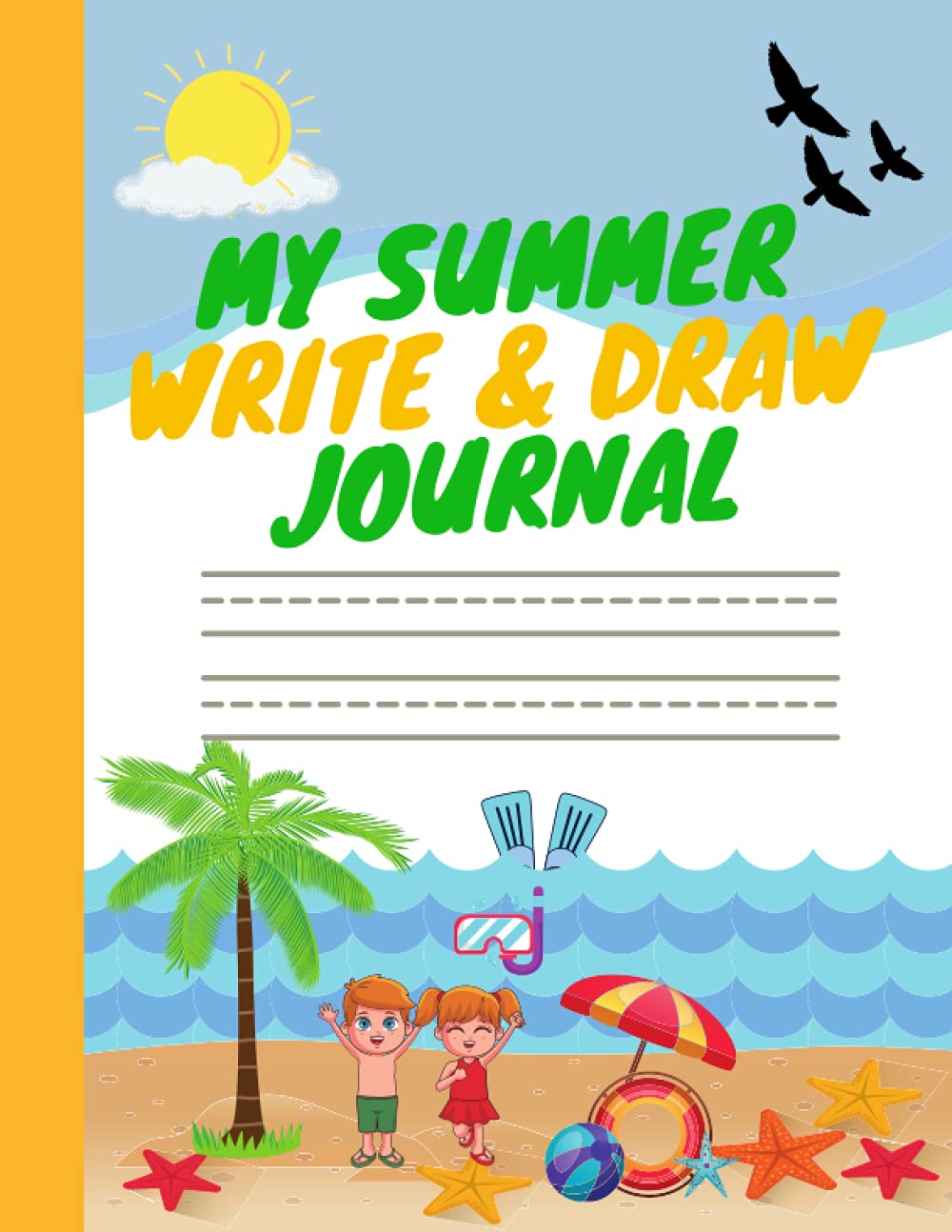 My Summer Write and Draw Journal: Draw and Write Journal for Kids/ Summer Notebook with Drawing space/School Story and Handwriting Paper Dotted Middle ... K-2/110 Pages 8.5" x 11" Large Story Journal Paperback – 3 July 2021
