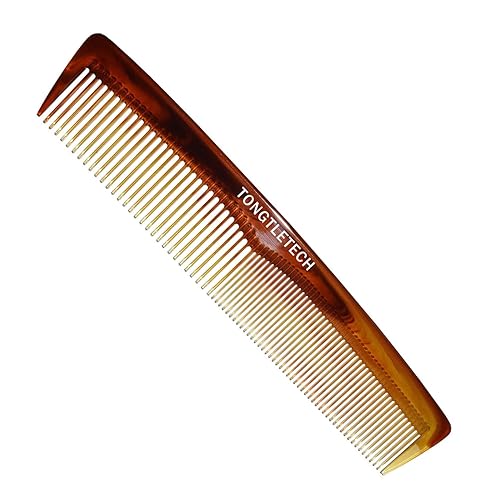 Peine de dientes anchos un peine profesional de fibra de carbono antiestático desenredante para el cabello, peine ancho resistente al calor, peine