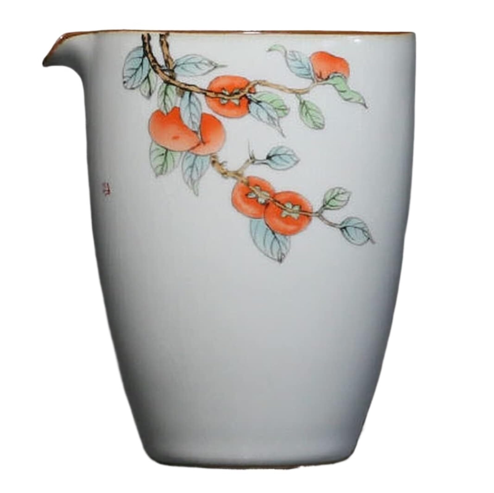 kubki, Filiżanka kawy, filiżanka herbaty, 200 ml ceramiczna Fair Cup wzór persymony Cha Hai zestaw do Kung Fu ceremonia parzenia