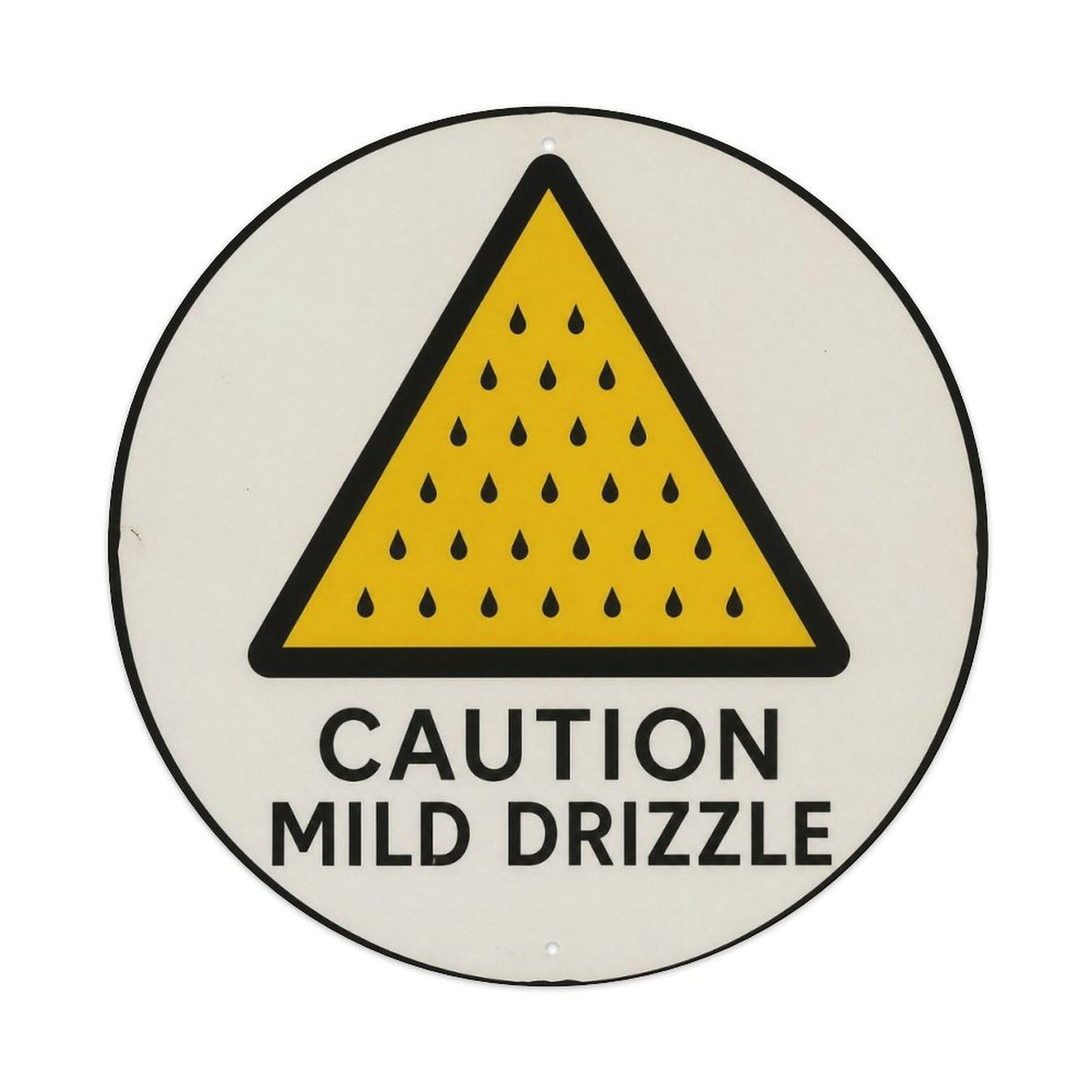 Olyhtr 8X8inch Classic Style Weather Humor Classic Notice British Screenprint Icon Metal Tin Sign