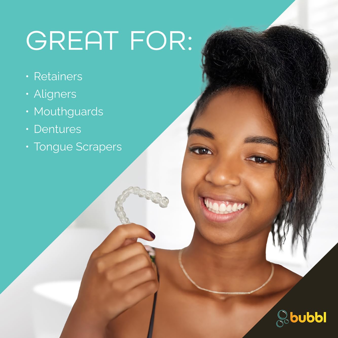 Bubbl 120 pastillas limpiador para Invisalign Wire Retainer Cleaner Night Guard Cleaner y más, elimina olores y manchas para tazas o limpiador ultrasónico, 4 meses de stock