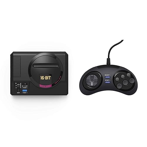 Preloaded Genesis Mini Retro Console Compatible w Genesis, Master System, Sega1000, Sega CD, Sega 32X, NES, SNES Emulator, Full Library of Genesis,