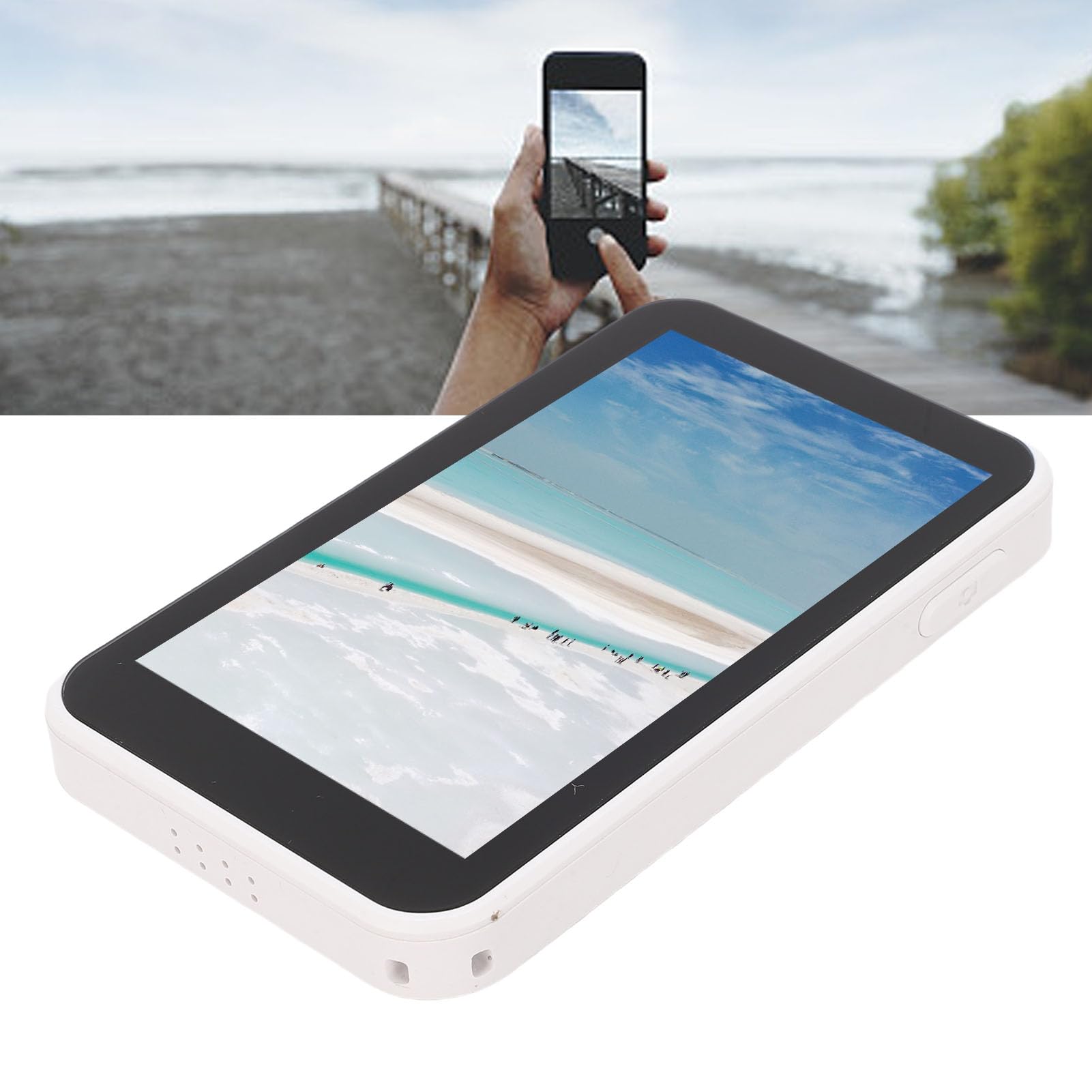 Drahtloser Selfie -Monito -Bildschirm für Phone Android, 3,97 Zoll 5G WLAN Magnetic Phone Vlog Selfie Bildschirm 3 Level Helligkeit Zurück Kamera -Monito mit Fernbedienung