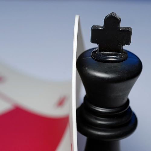 Miniatura 3 de WE Games Juego de ajedrez compacto definitivo con tablero de ajedrez de silicona roja