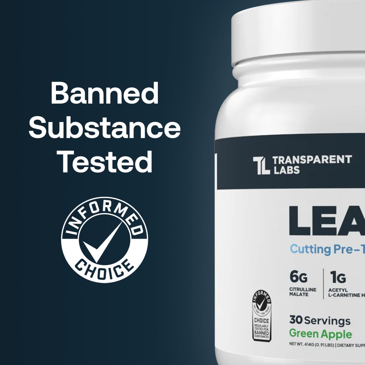 Transparent Labs Lean Pre-Workout - Body Recomposition Pre Workout for Men and Women with Acetyl L-Carnitine, Beta Alanine Powder, & PurCaf Organic Caffeine Powder - 30 Servings, Strawberry Lemonade - Image 2