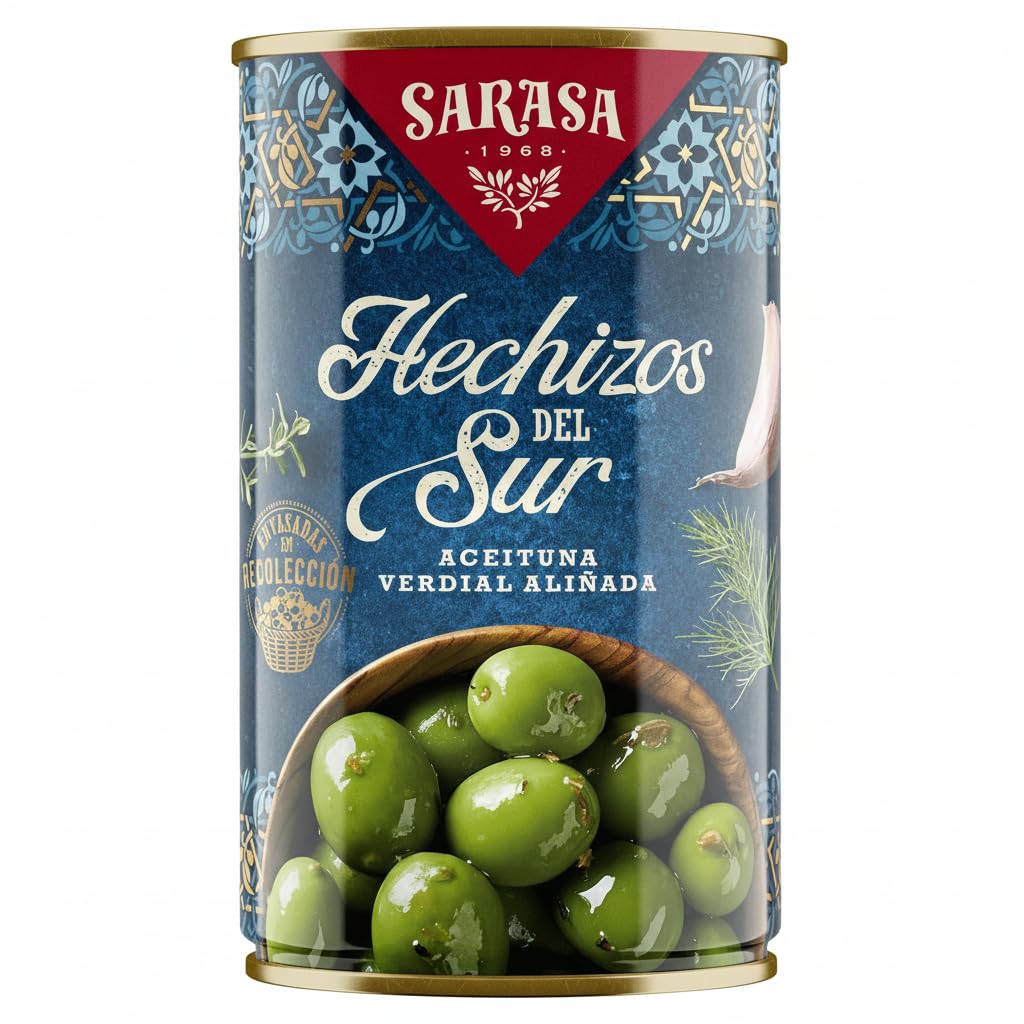 Aceitunas Verdial Aliñadas Receta Tradicional Sabor Intenso Ajo Hierbas Aromáticas 4200g NEXU