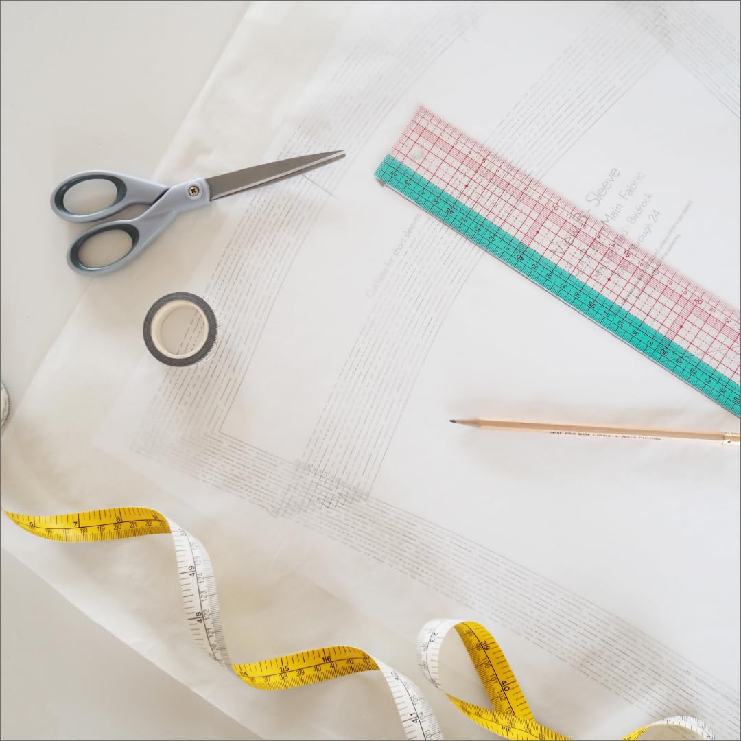 Patterntrace Swedish Tracing Paper 50m x 1m Sewable, Clear Paper for Sewing, Pattern Tracing, Dressmaking, and DIY Projects