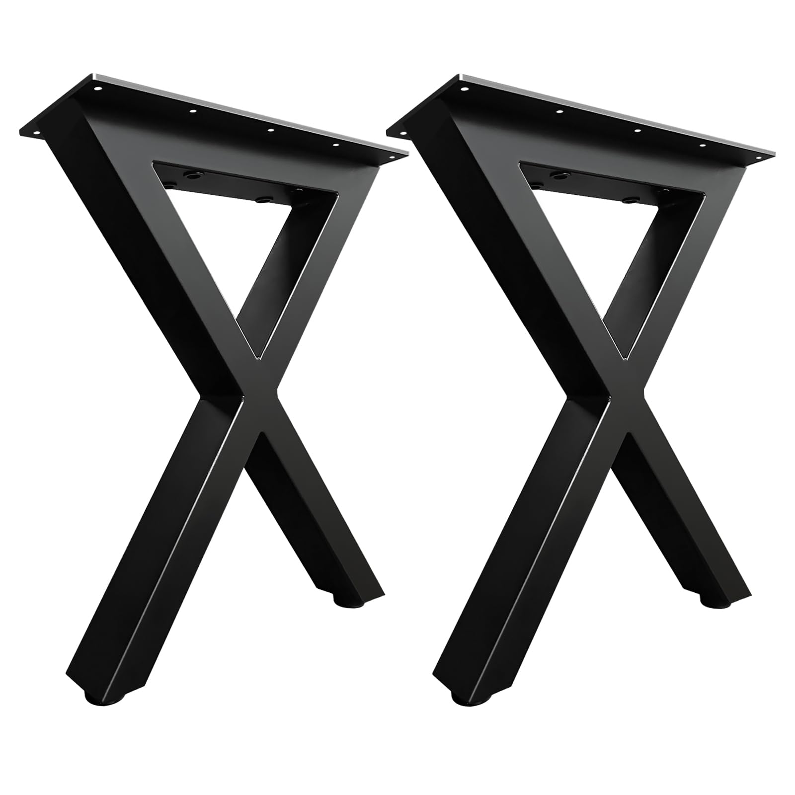 Jahof Metal Table Legs 40 cm, X-Shaped Frame with Adjustable Feet, Heavy Duty Industrial Furniture Legs for Coffee Table, Bench, Sofa, Cabinet, Set of 2 (W30 x H40 cm) — image 1