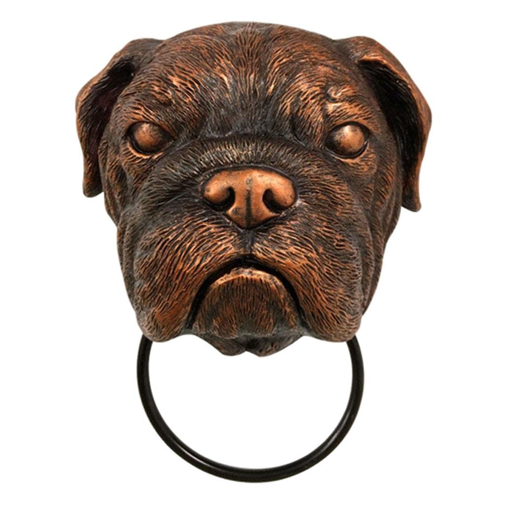 FASHIONMYDAY Fashion My Day® Vintage Style Dog Head Knocker Door Gate Wall Hanging Statue Sculpture English Bulldog Home and Garden | Home Decor | Figurines| Figurine