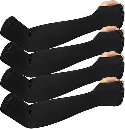 MIG4U 2 pares de mangas de brazo, mangas de jardinería para agricultores para mujeres y hombres, manga de protección solar UV refrescante con