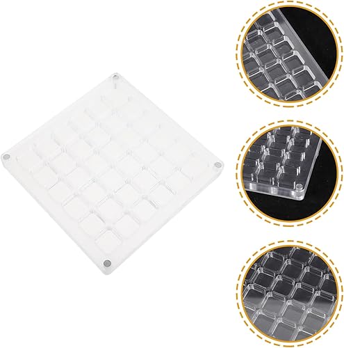 Miniatura 4 de EXCEART Caja de 36 rejillas transparentes para uñas, caja de joyería de plástico, organizador de compartimentos, contenedor de almacenamiento para
