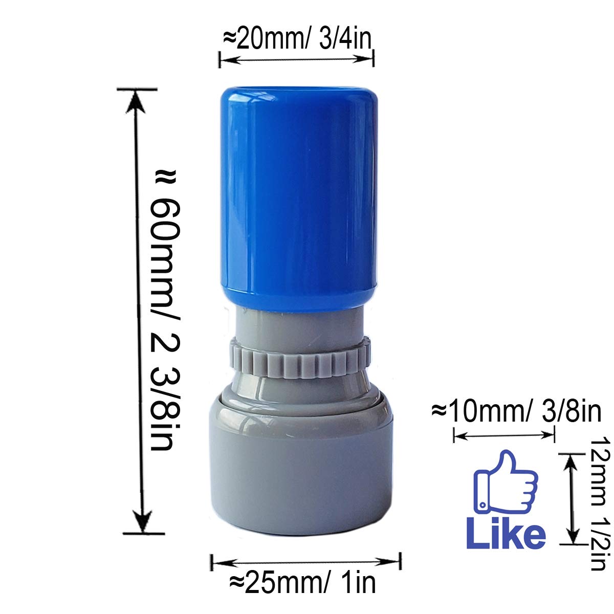 Timbro Autoinchiostrante Rotondo Per Insegnanti - 12x10mm, Inchiostro Rosso