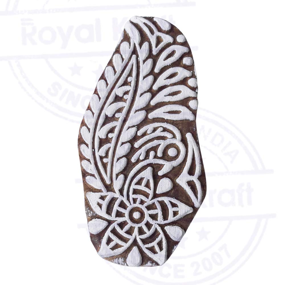 Royal Kraft Holz Druckstempel - Indisch Abstrakt Blume Muster Für Stoff & Papier