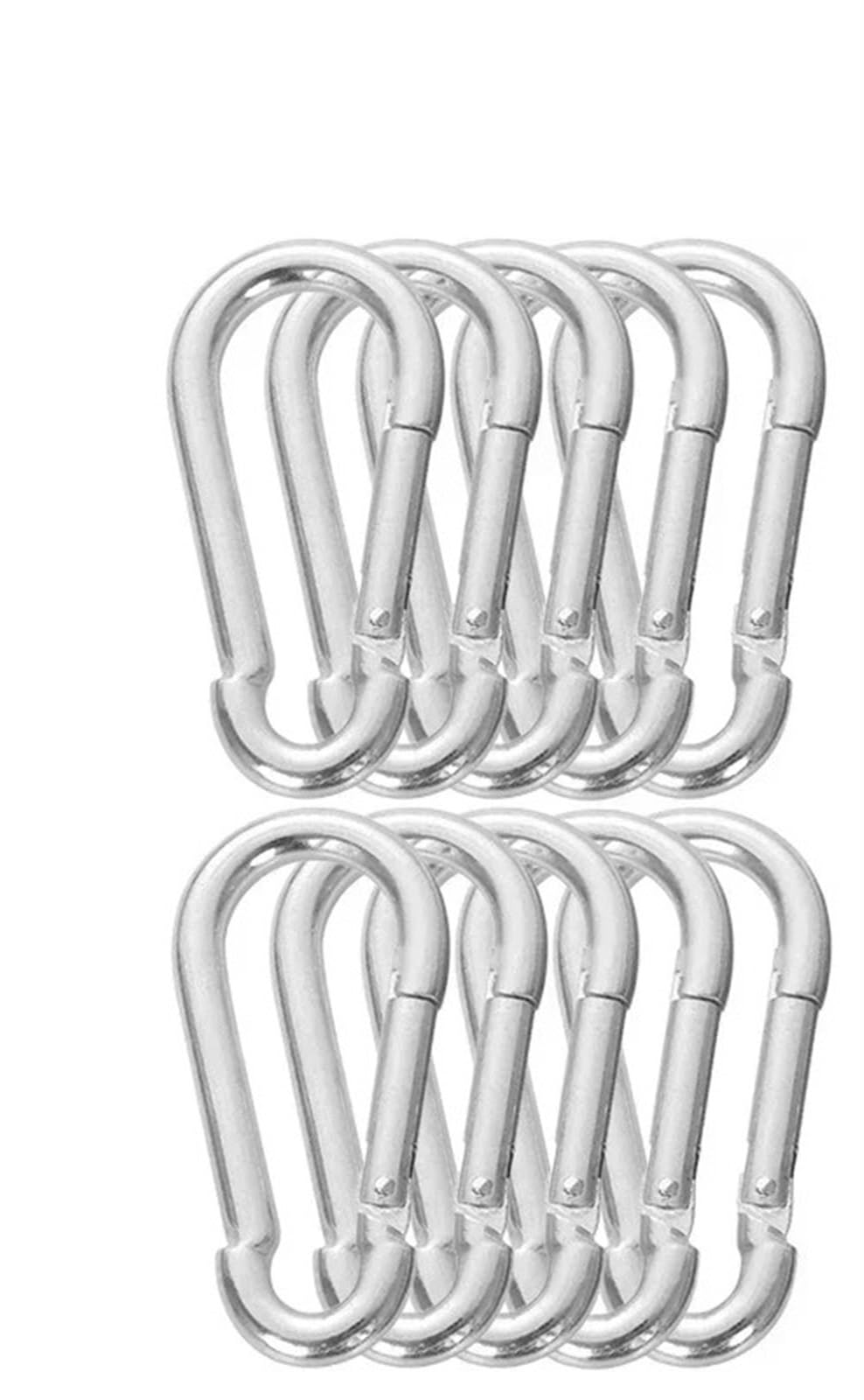 Spring Snap Hooks Connector, 5/10/20 Pcs Snap Hooks Spring Clip Aluminum Alloy D Shape Keychain for(10pcs)