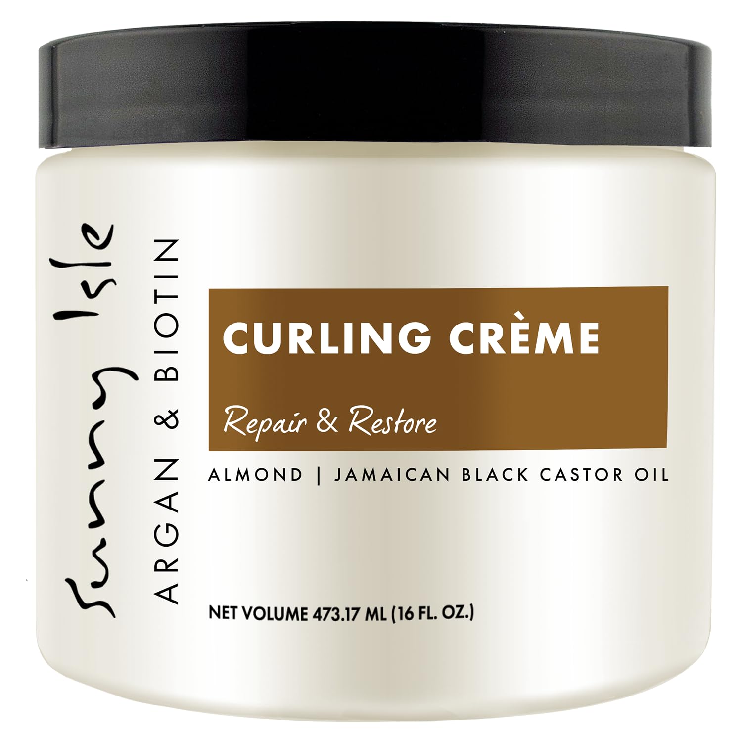Sunny Isle Argan & Biotin Curling Cream 16oz Lightweight, Curl Enhancing