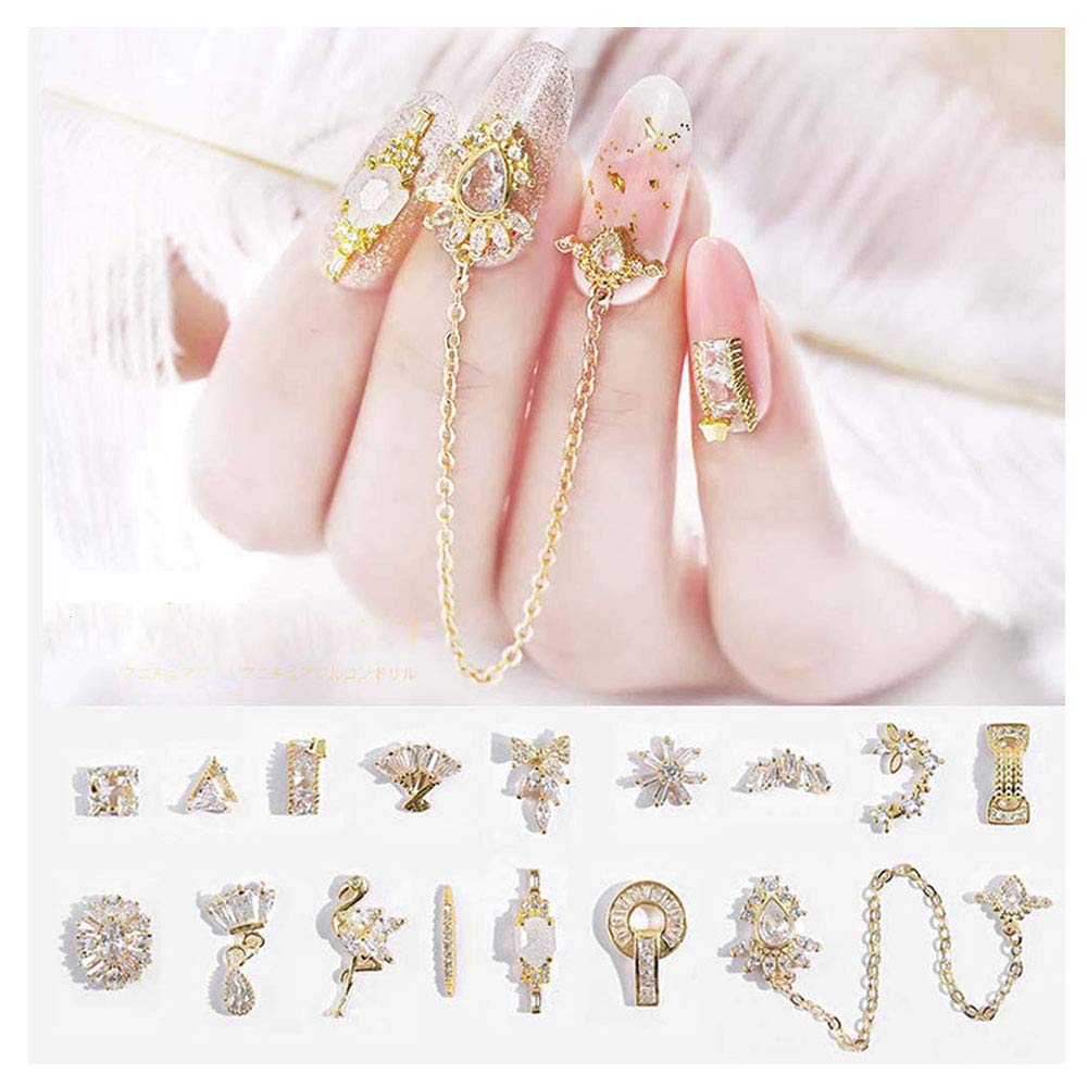 Amazon.com : Lookathot 20PCS/Set 3D Nail Art Decals Mixed Design Flamingo  Meteorite Do not Fade Metallic Studs Rhinestones Alloy Chain Manicure DIY  Decoration Tools : Beauty & Personal Care