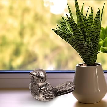 Amazon.co.jp: NUOBESTY 鋳鉄製の鳥の像 鳥の置物 庭の彫像 飾り