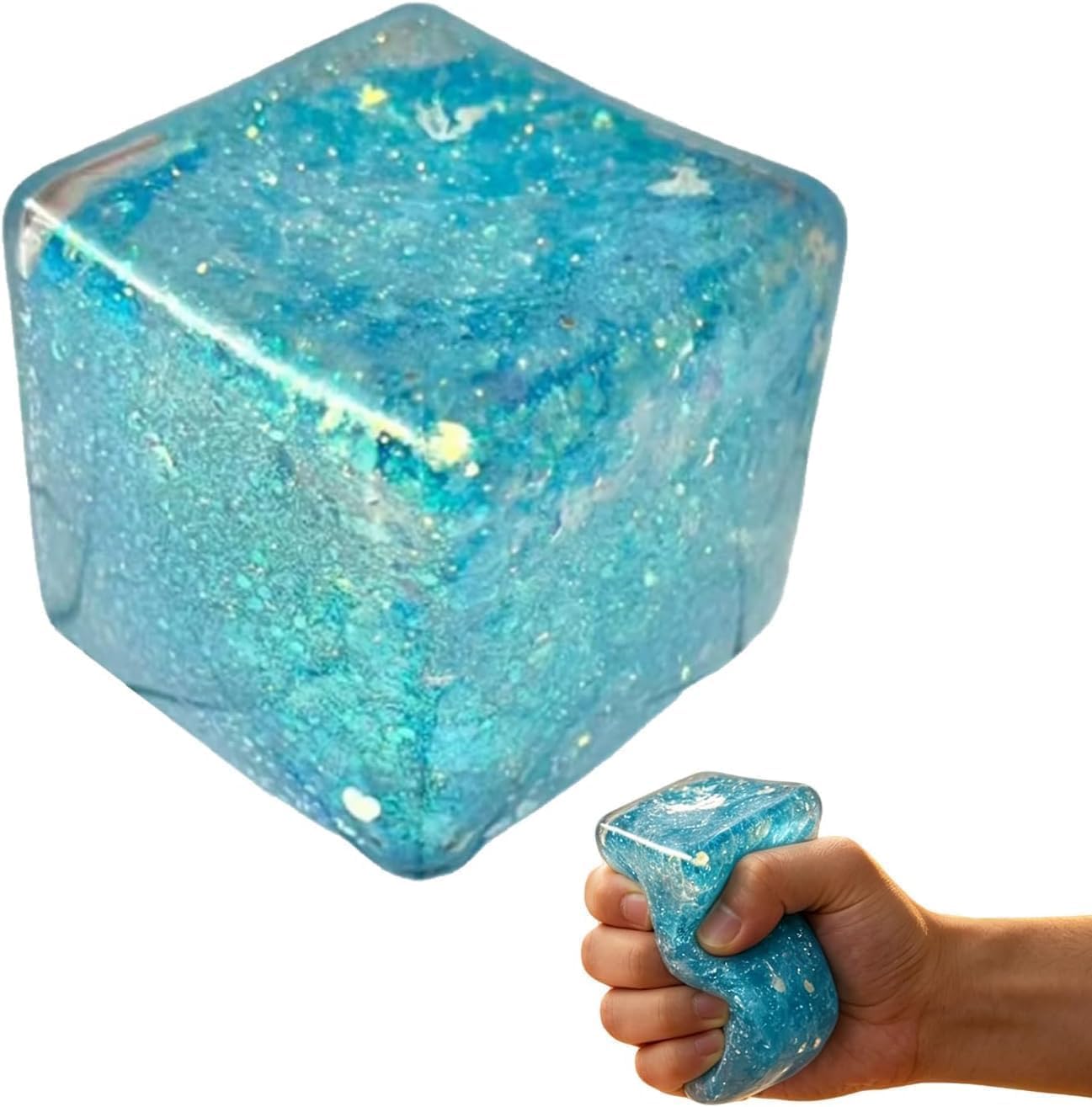 Squishy Fidget Toys Stress Cube ,Squishy Slow Rising Fidget Cube Sensory for Sensory Toys for with Autism an danxiety Disorder (Cube)