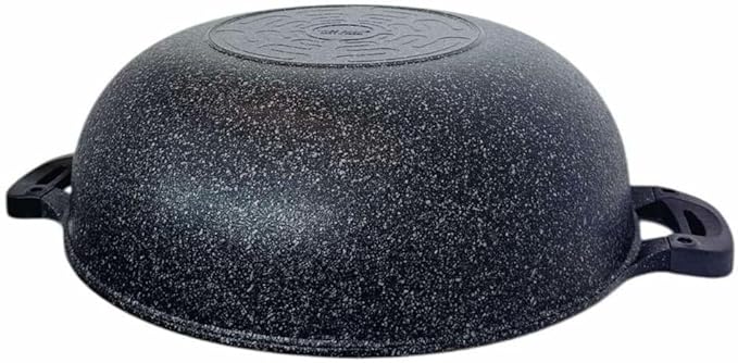 Wok Jumbo de Mármol Antiadherente 16" con Tapa de Vidrio Templado miniatura 8