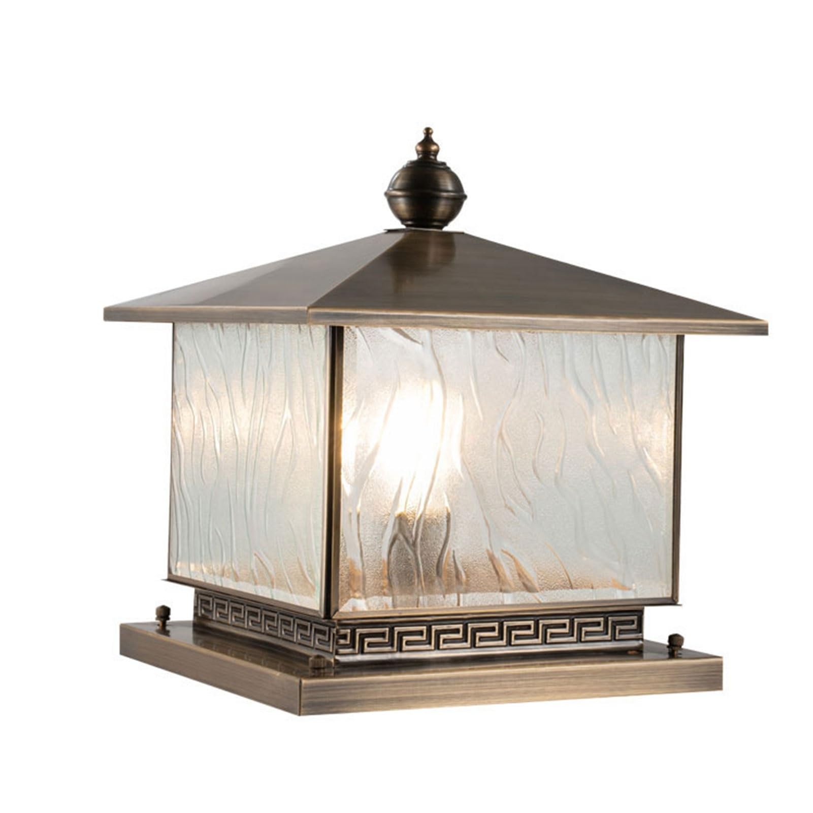 Éclairage extérieur pilier étanche lampe de jardin 30x32cm
