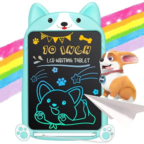 hockvill LCD Writing Tablet Board, Toys 10 inch Colorful Doodle Drawing Tablet Pad Erasable Reusable Electronic, Toys for 3 4 5 6 7 8 Year Old Girls Boys Kids ,Toddler Educational & Learning Birthday