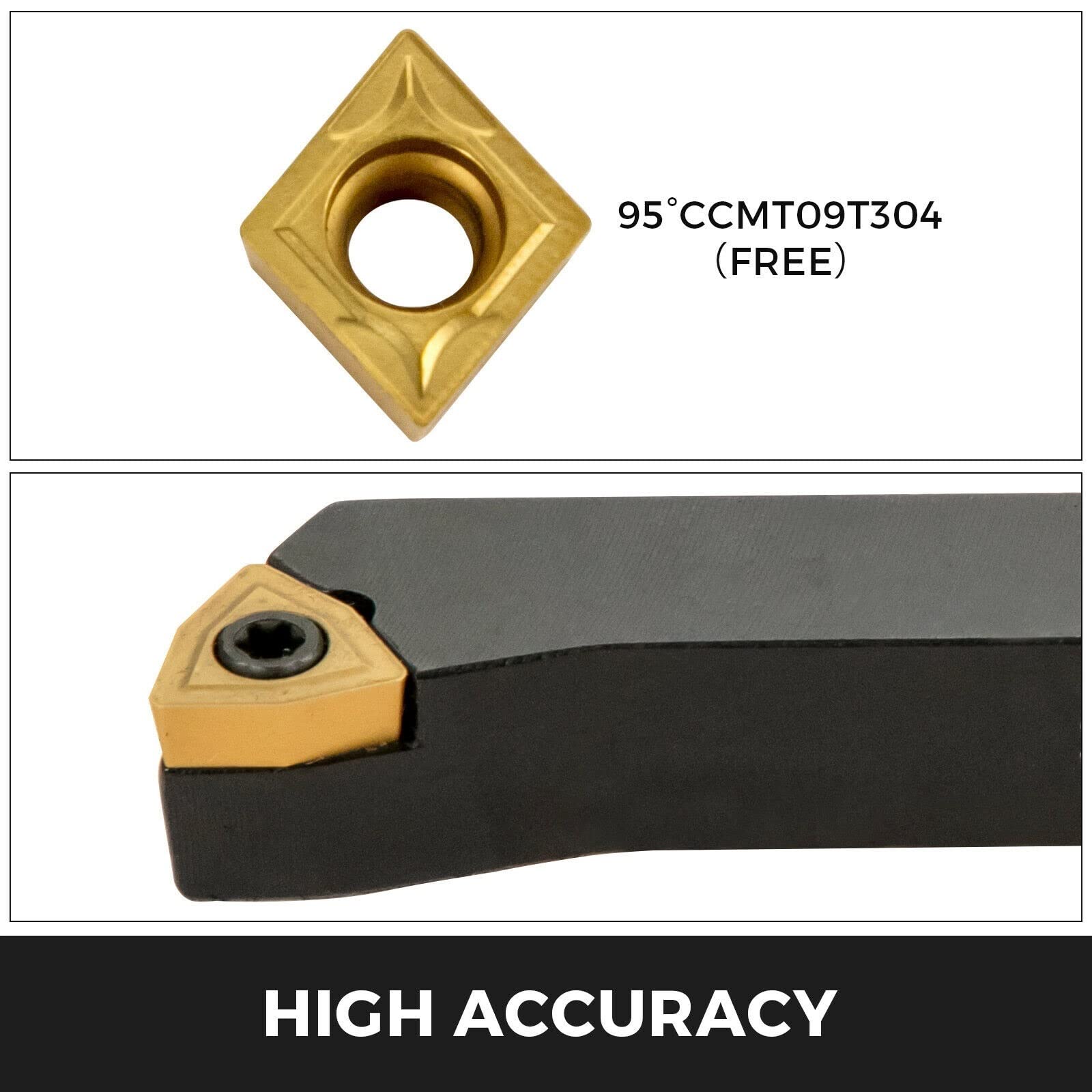 7 SZTUK Zestaw narzędzi tokarskich z węglików spiekanych Uchwyt narzędziowy 1/2 "1/4"do cyfrowej tokarki CNC Chaser SER dłutowanie MEGHR okrągły nóż(0.25 inch)